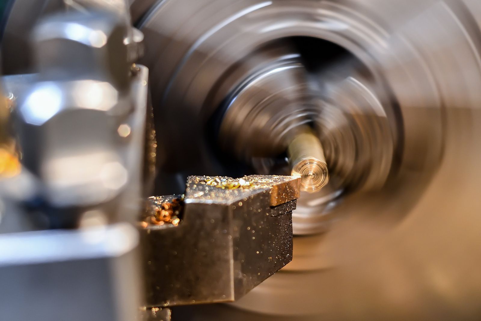 Craftsman at lathe